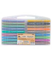 Marker Glitter 36 culori, cutie plastic, ML50-23